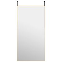 vidaXL Ogledalo za vrata zlatno 50 x 100 cm od stakla i aluminija