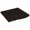 vidaXL Stolna ploča tamnosmeđa 60x60x(2-4) cm obrađena masivna hrast