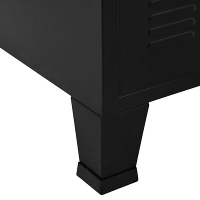 vidaXL Industrijski sanduk za pohranu crni 75 x 40 x 120 cm čelični