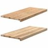 vidaXL Prozorske klupice 2 kom 90x40x2 cm netretirane masivne hrast