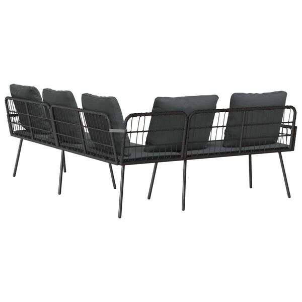 vidaXL Sofa s jastukom Siva x Metal