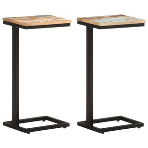 vidaXL Bočni stolići 2 kom 31,5x24,5x64,5 cm masivno obnovljeno drvo