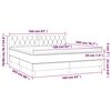 vidaXL Krevet box spring s madracem LED tamnoplavi 160x200 cm bar&scaron;un