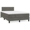 vidaXL Box spring krevet s madracem tamnosivi 120 x 200 cm bar&scaron;unasti