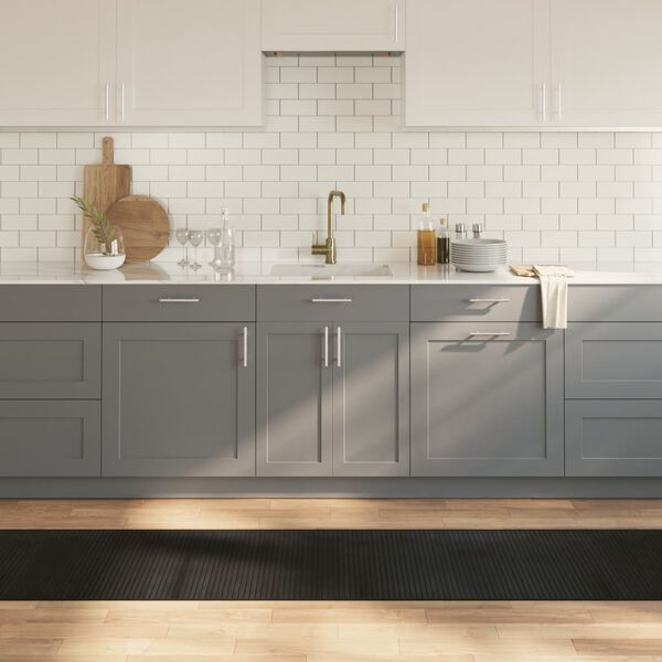 vidaXL Tepih pravokutni crni 60 x 400 cm od bambusa