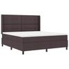 vidaXL LED Box Spring Krevet Tamno smeđa 180 x 200 cm tkanina