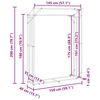 vidaxL Stalak za drva za ogrjev s ki&scaron;nom navlakom 150x40x200 cm