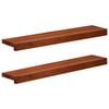 vidaXL Prozorske klupice 2 kom. Smeđa 70 x 15 x 2 cm Čvrsto drvo bukve