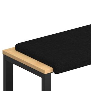 vidaXL Jastučić za klupu Tkanina Crna Dubina 35 cm