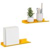 vidaXL Lebdeća polica Zidne 2 pcs Žuta 30 x 9 x 2,5 cm Čelik