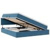 vidaXL Krevet s od storage s madracem Tamno plava 160 x 200 cm Bar&scaron;un