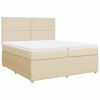 vidaXL Krevet s oprugama i madracem krem 200 x 200 cm od tkanine