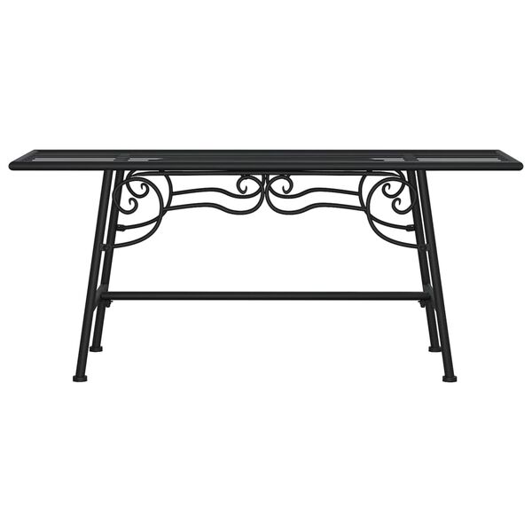 vidaXL Klupa oko stabla 110 cm crna čelična