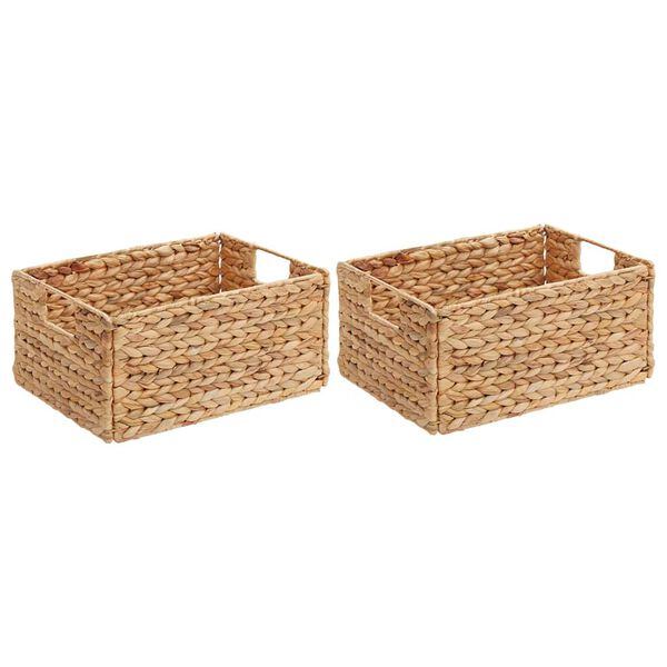vidaXL Ko&scaron;are za pohranu 2 pcs Prirodna 35 x 25 x 17 cm Zumbul