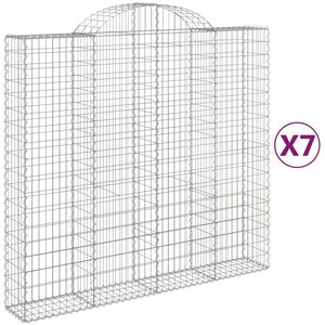vidaXL Lučne gabionske ko&scaron;are 7 kom 200x50x180/200cm pocinčano željezo