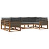 vidaXL Set vanjskih sofa 6 kom. Prirodna i antracit