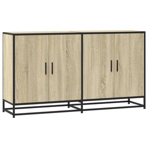 vidaXL Komoda sonoma hrast 134x35x76 cm izrađeno drvo