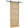 vidaXL Klizna vrata Prirodna 86 x 211 cm Masivna borovina