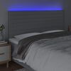 vidaXL LED uzglavlje svjetlosivo 180x5x118/128 cm od tkanine