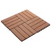vidaXL Pločice za decking 3D Dizajn 11 pcs Svijetlosmeđa 30 x 30 cm