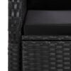 vidaXL 9-dijelni vrtni blagovaonski set s jastucima crni od poliratana