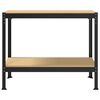 vidaXL Radne klupe s policom Crna 81 x 41 x 145 cm Konstruirano drvo