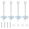vidaXL Zemaljska sidra 4 pcs Srebrna &Oslash;10 x 30 cm Galvanizirani metal
