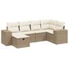 vidaXL 6-dijelni set vrtnih sofa s jastucima bež od poliratana
