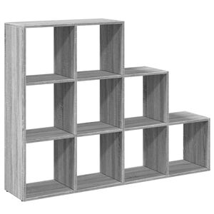 vidaXL Pregrada/regal za knjige 3razina sonoma 137,5x29x103,5cm drveni