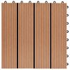 vidaXL Pločice za decking 11 pcs Tikovina 30 x 30 cm