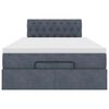 vidaXL Otomanski krevet s madracem i LED tamnosivi 120x190cm bar&scaron;un
