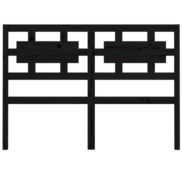 vidaXL Uzglavlje za krevet crni 140,5 x 4 x 100 cm od masivne borovine