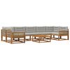 vidaXL Set vanjskih sofa 8 kom. Prirodna i Svjetlosiva