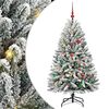 vidaXL Umjetno božićno drvce 150 cm 150 LED lampica Topla bijela