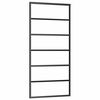 vidaXL Klizna vrata s priborom crna 90 x 205 cm od ESG stakla