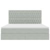vidaXL Krevet s madracem i skladi&scaron;tem Svijetlo siva 160 x 200 cm