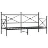 vidaXL Dnevni krevet bez madraca crni 90x200 cm čelik