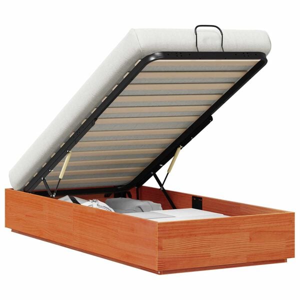 vidaXL Otomanski krevet Vosak Smeđa 80 x 200 cm Masivna borovina