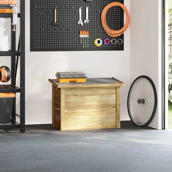 vidaXL Kutija za spremanje s pohranom Prirodna 80 x 44,5 x 57,5 cm