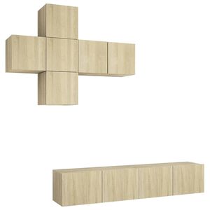 vidaXL 7-dijelni set TV ormarića boja hrasta sonome konstruirano drvo