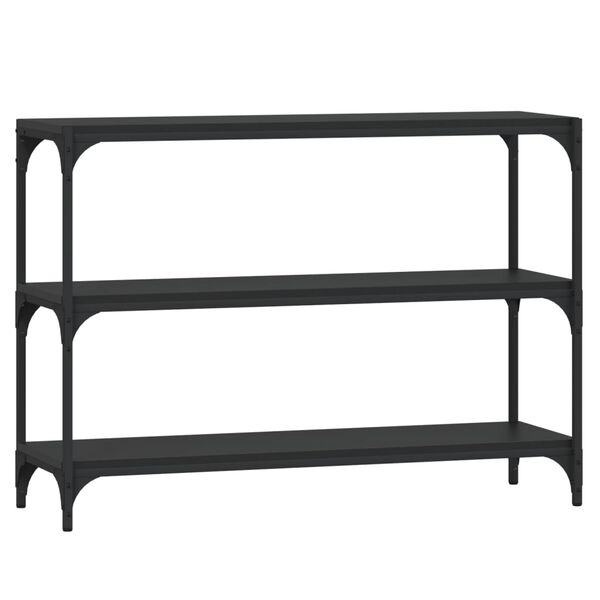 vidaXL Ormarić za knjige crni 100x33x70,5 cm konstruirano drvo i čelik