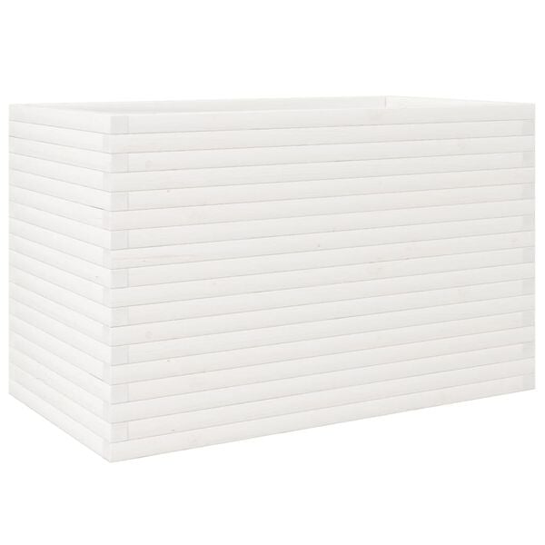 vidaXL Vrtna sadilica bijela 110x60x68,5 cm od masivne borovine