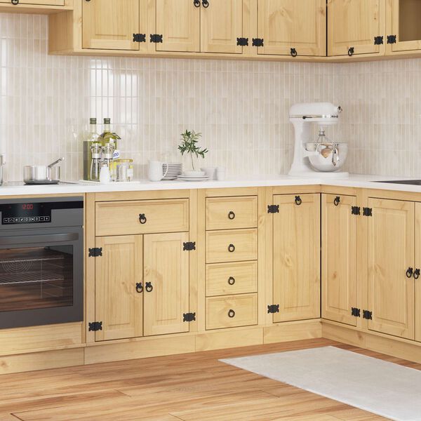 vidaXL Cabinet s ladicama Med 40 x 46 x 81,5 cm Čvrsto borovo drvo