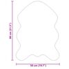 vidaXL Faux Rabbit Fur Rug Olite Crna 50 x 80 cm Poliester