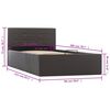vidaXL Hidraulični okvir za krevet od umjetne kože sivi 90 x 200 cm