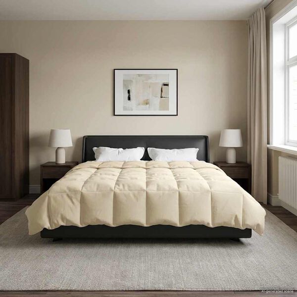 vidaXL Zimska pokrivača &Scaron;onerisan Krema 220 x 240 cm Mikrovlakna