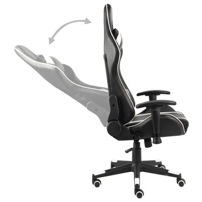 vidaXL Okretna igraća stolica bijela PVC