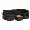 vidaXL 7-dijelni set vrtnih sofa od poliratana s jastucima crni