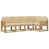 vidaXL Set vanjskih sofa 5 kom. Bijela i bež