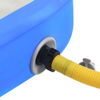vidaXL Strunjača na napuhavanje s crpkom 400 x 100 x 15 cm PVC plava